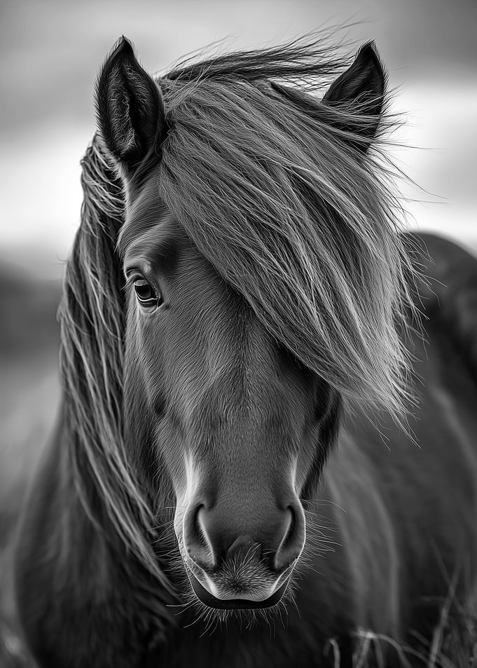 Black Horse Portrait