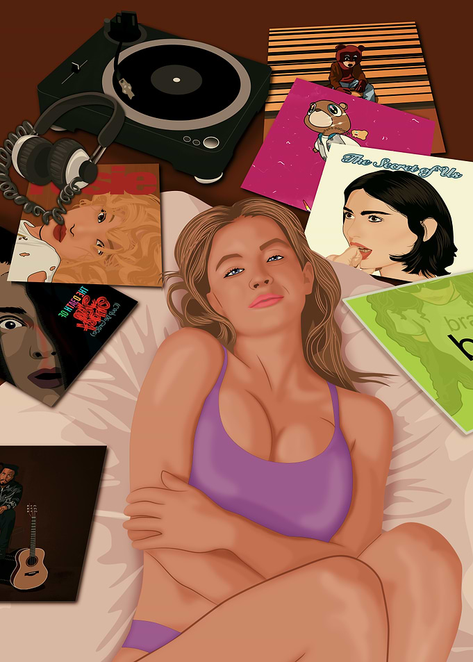 Vinyl Records Woman