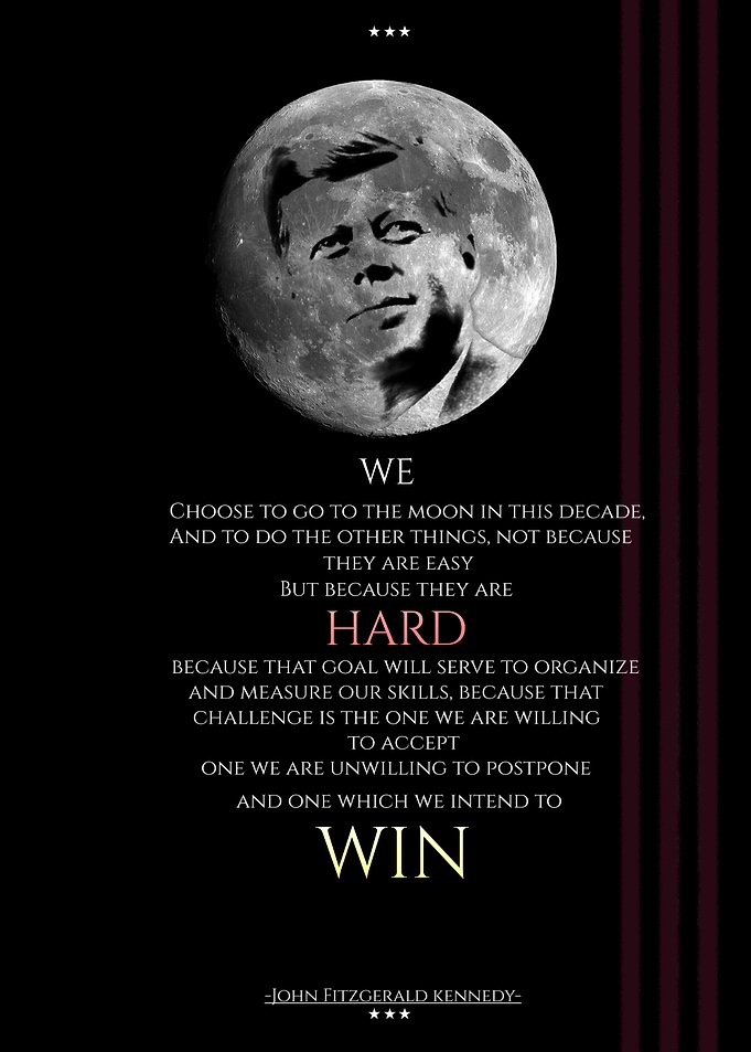 John F. Kennedy Moon Quote