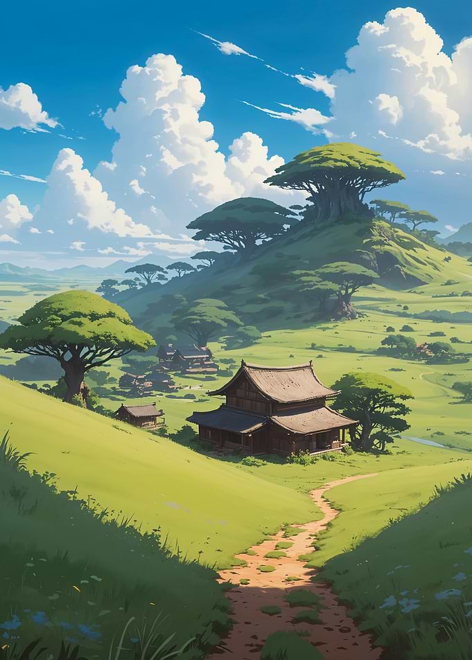 Japanese Village Landscape