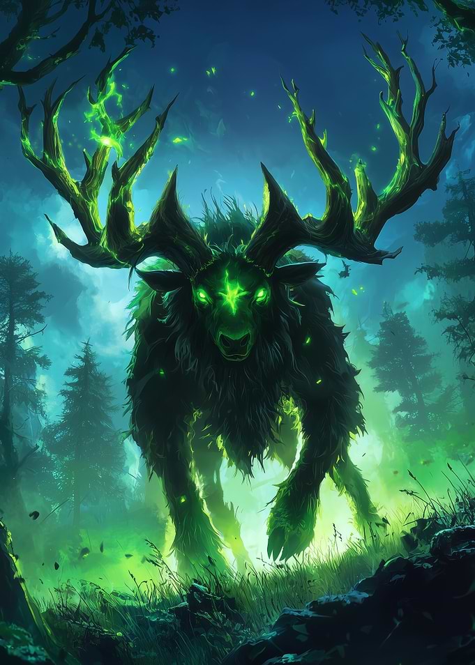 Green Stag Monster