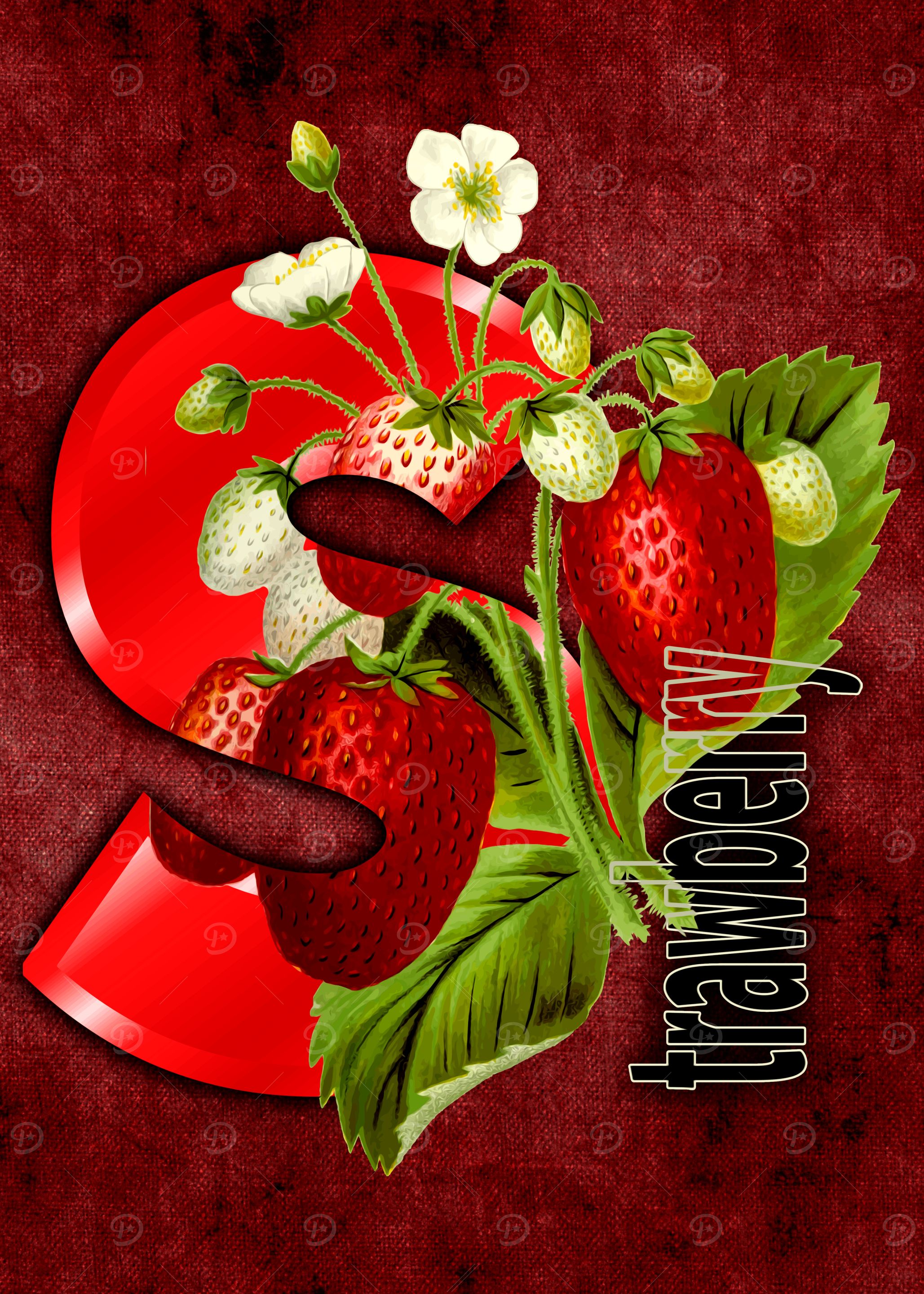 Strawberry Letter S