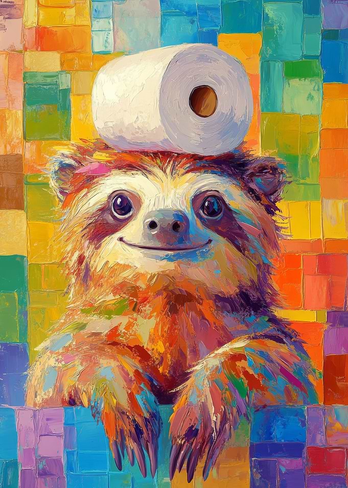 Sloth with Toilet Paper