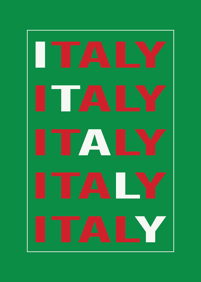 Italy Typography Poster