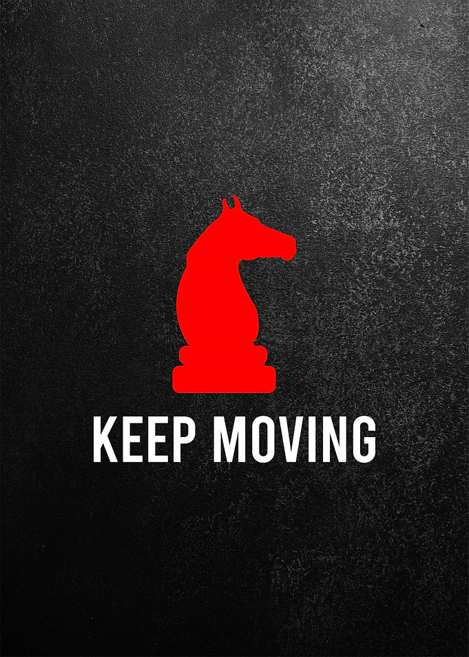 Chess Knight Motivation Poster