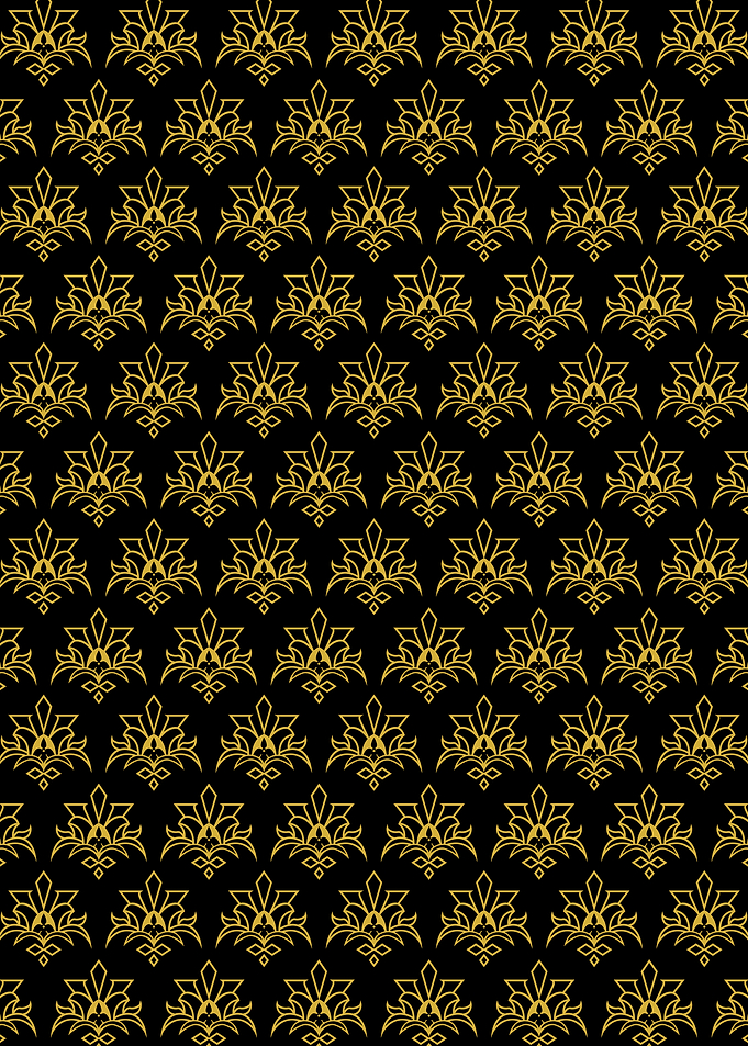 Batik Riau Gold Floral Pattern