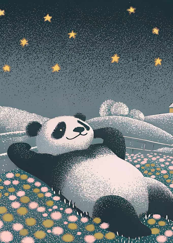 Panda Under the Stars
