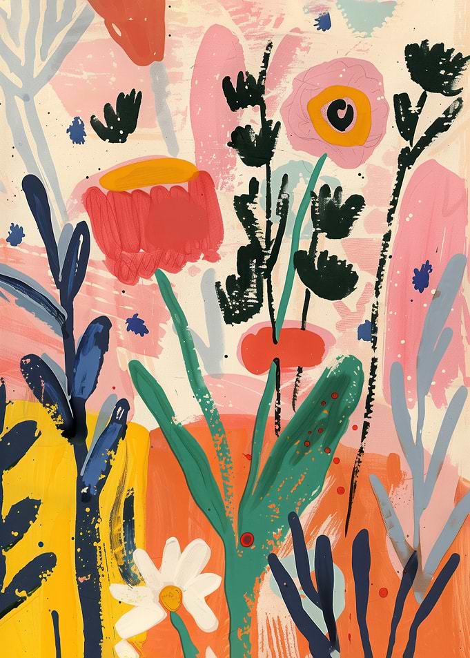 Abstract Floral Painting