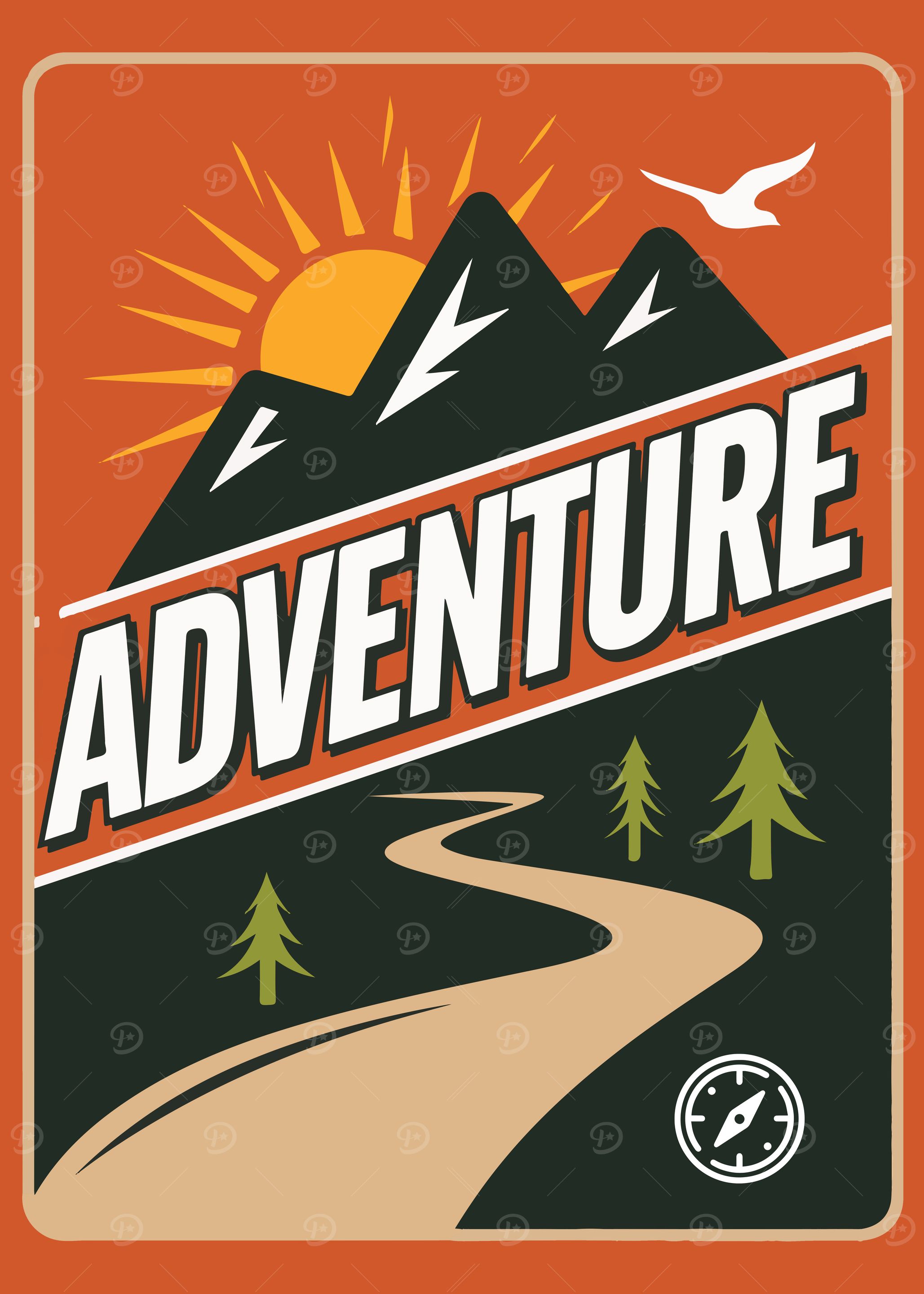 Adventure Mountain Poster