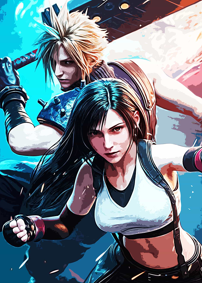 Cloud & Tifa Final Fantasy VII