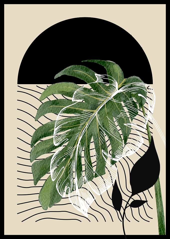 Tropical Leaf Abstract Art
