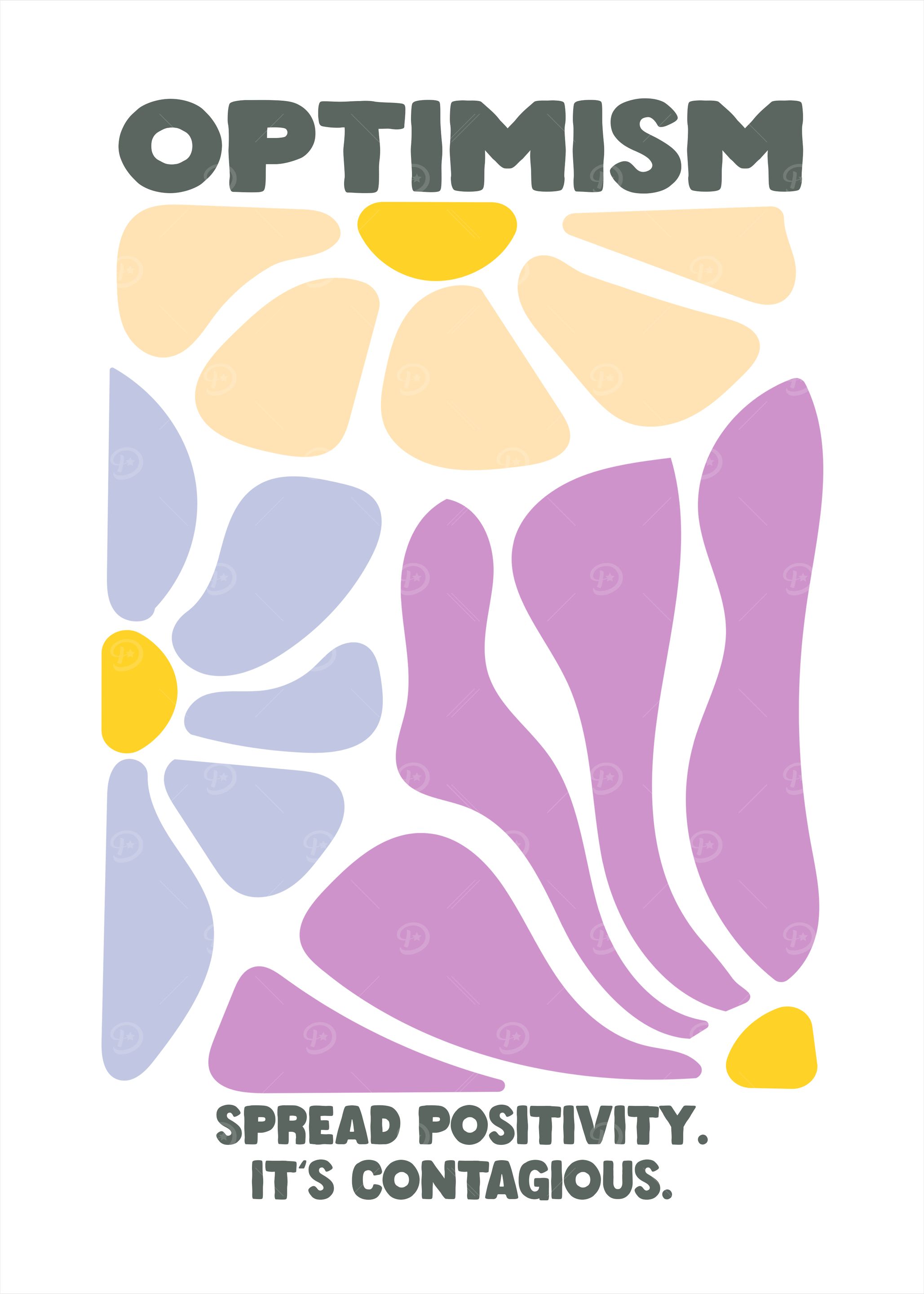 Optimism – Spread Positivity Modern Abstract Floral Wall Art