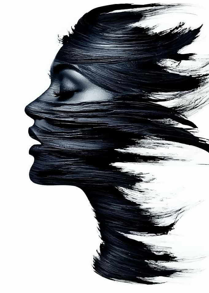 Abstract Woman in Black