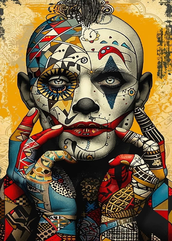 Abstract Clown Portrait