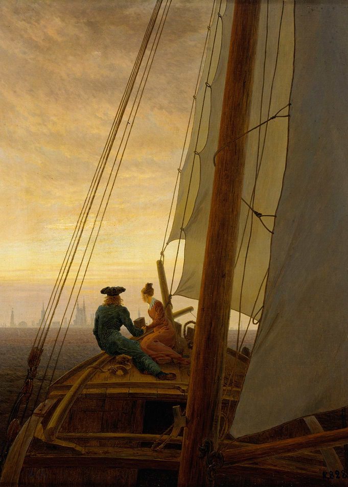 Couple on a Sailboat at Sunset