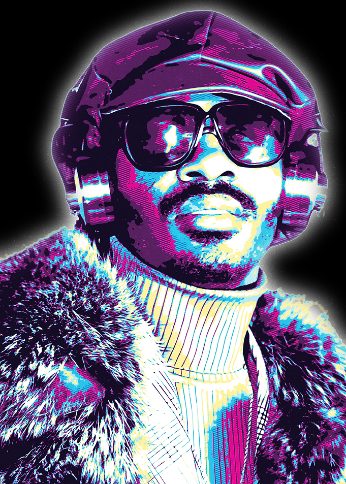 Stevie Wonder Retro Style