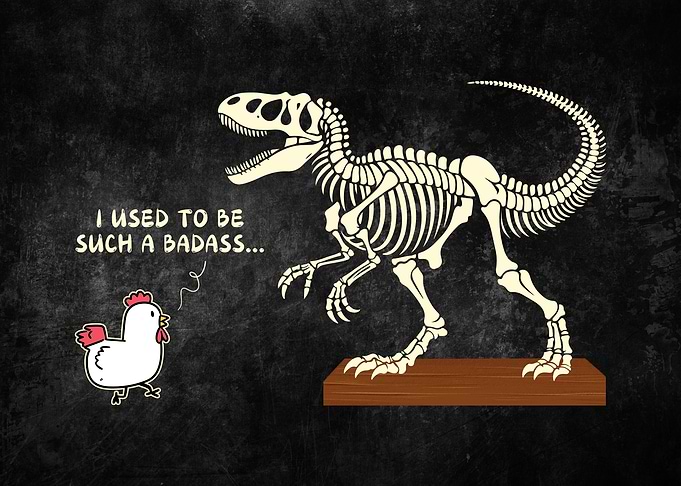 T-Rex Skeleton & Chicken Dinosaur