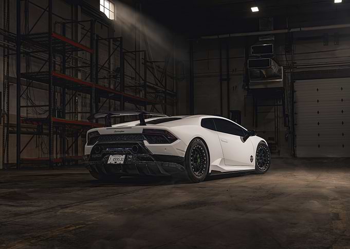 White Lamborghini Huracan