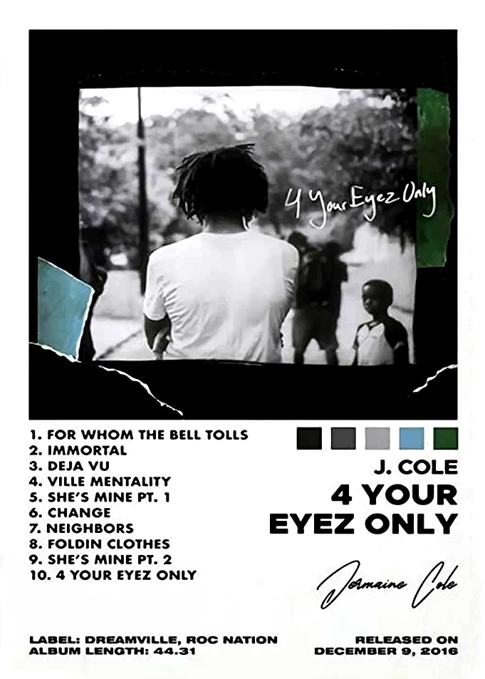 J. Cole 4 Your Eyez Only Album Cover