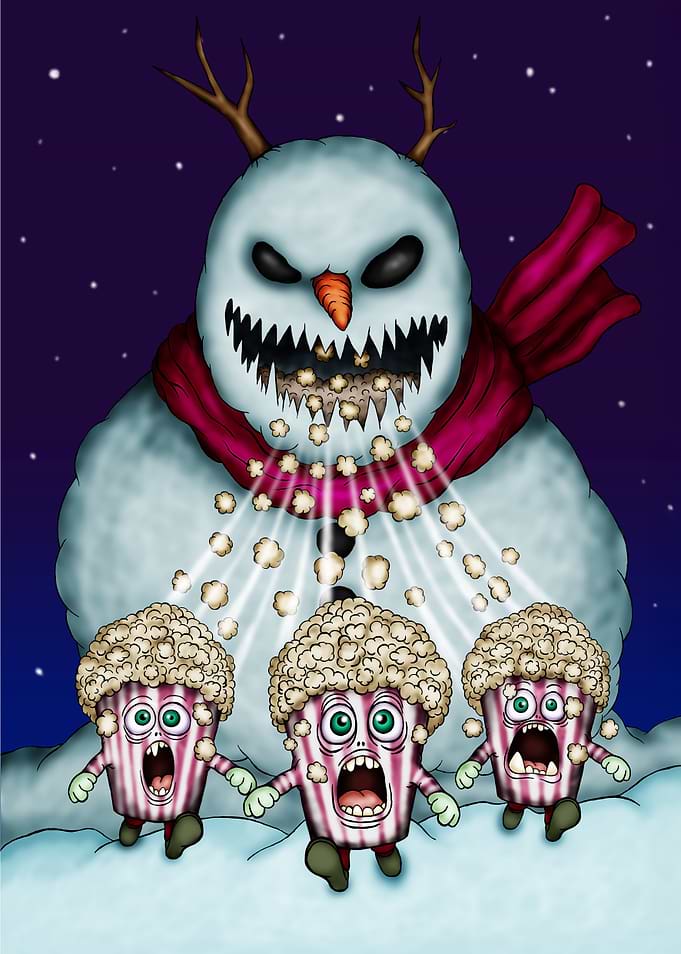 Evil Snowman & Popcorn