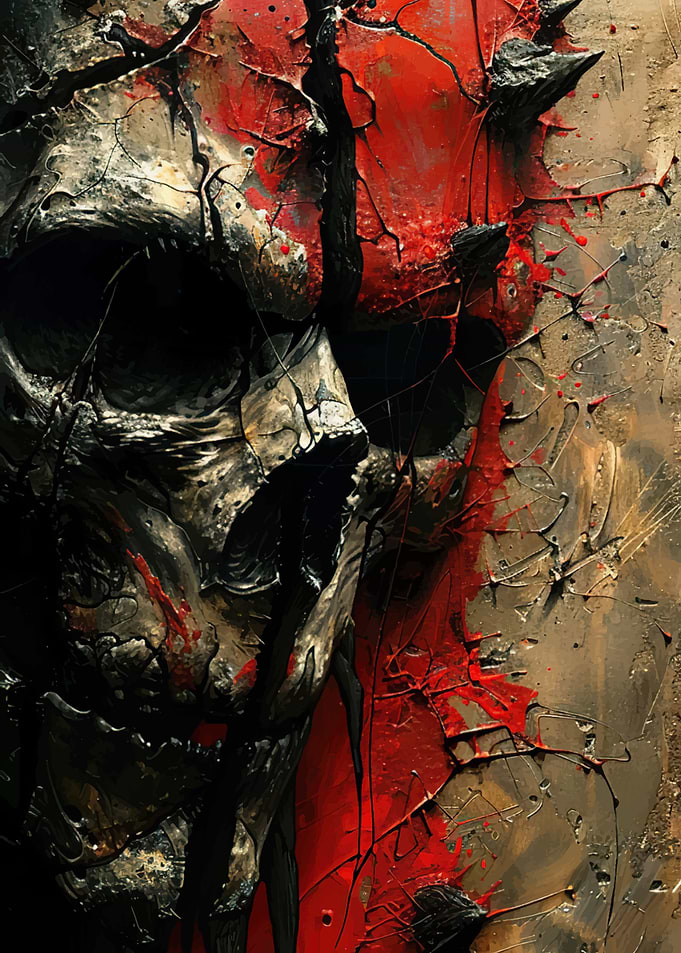 Abstract Skull Painting