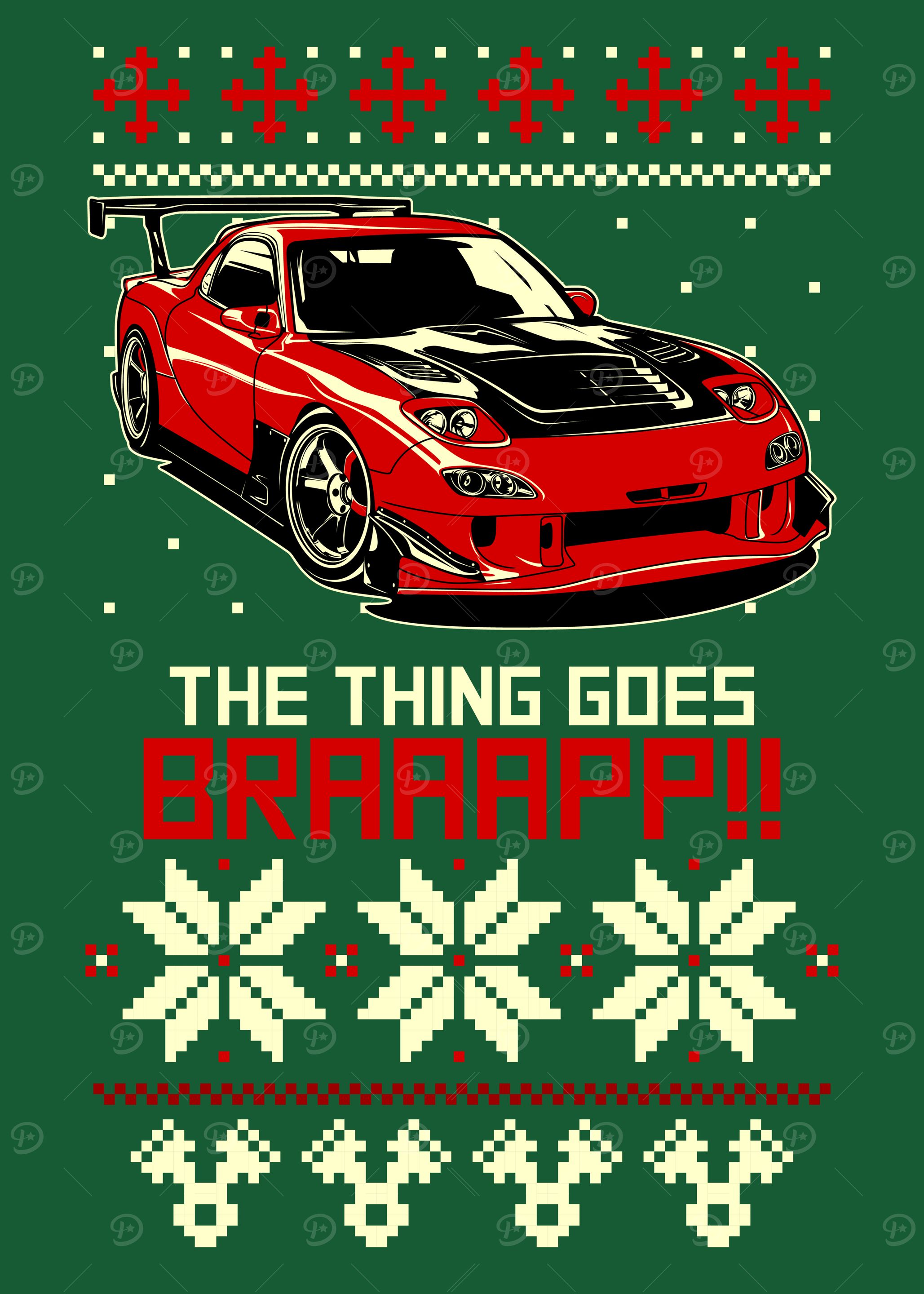 Mazda Rx7 FD Ugly Christmas Sweater