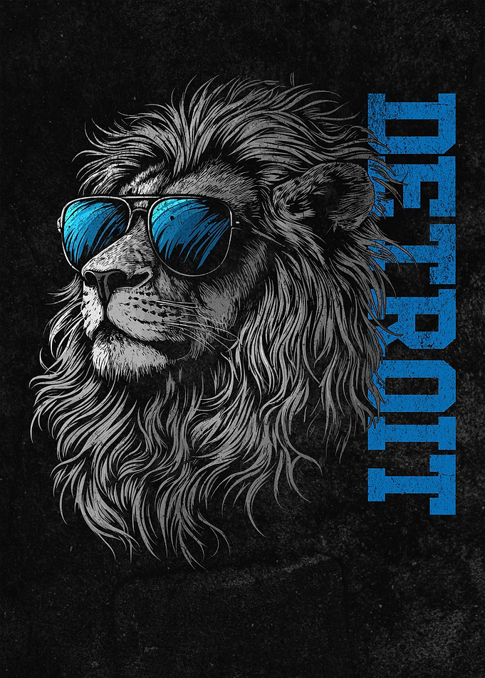 Funny Lion Lovers Wearing Glasses Retro Vintage Style