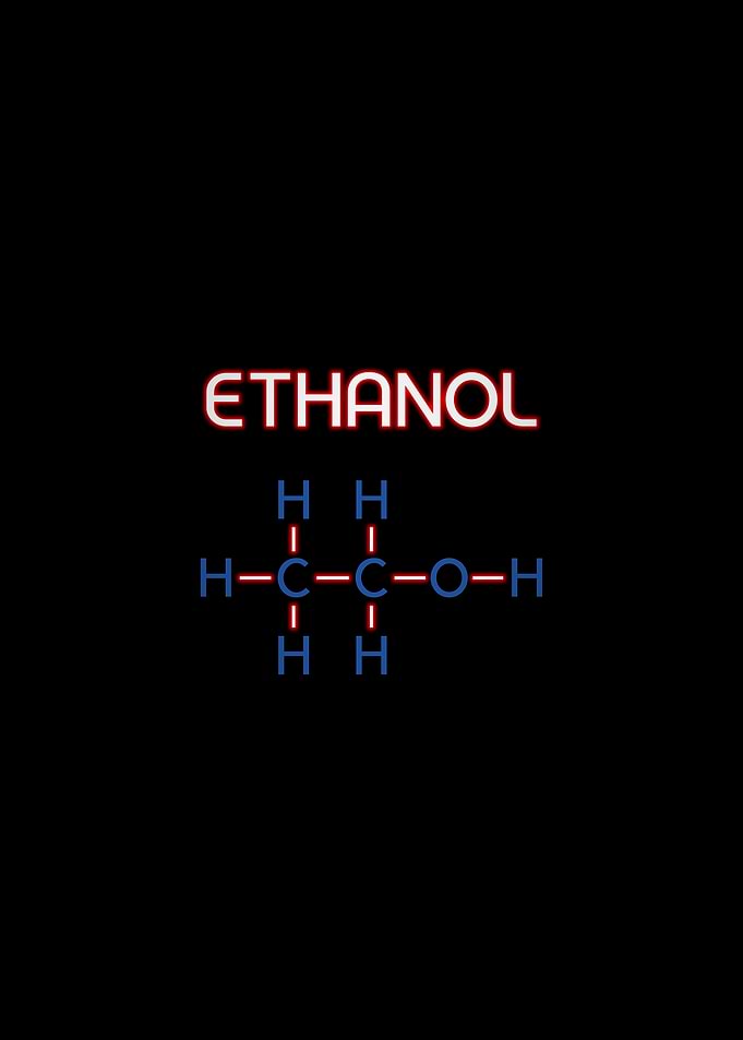 Ethanol Molecular Formula Black