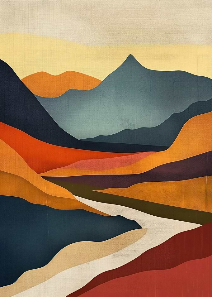 Abstract Mountain Landscape