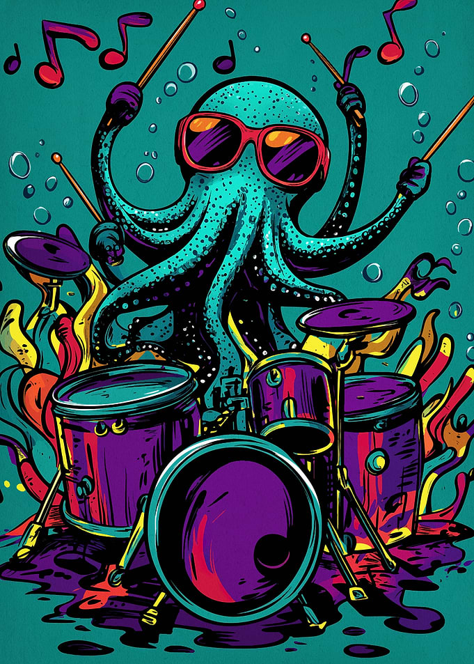 Octopus Drummer