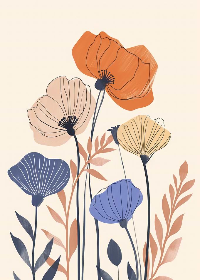 Abstract Floral Art Print
