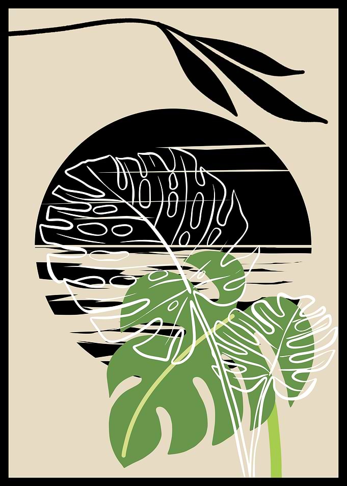 Tropical Leaf Art Print