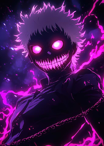 Dark Anime Boy Poster