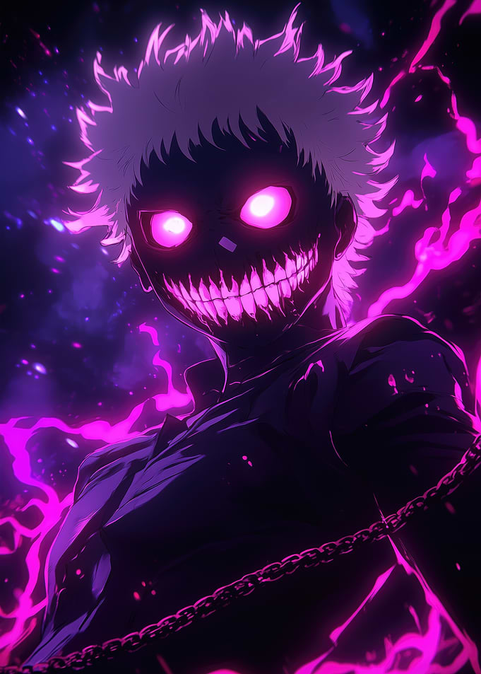 Dark Anime Boy Poster