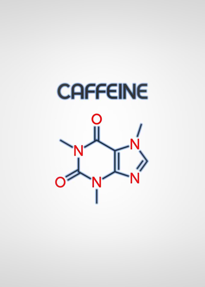 Caffeine Molecular Structure White