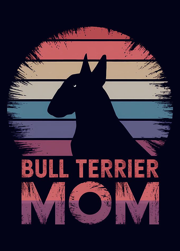Bull Terrier Mom Retro Design