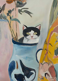 Cat in a Vase Painting