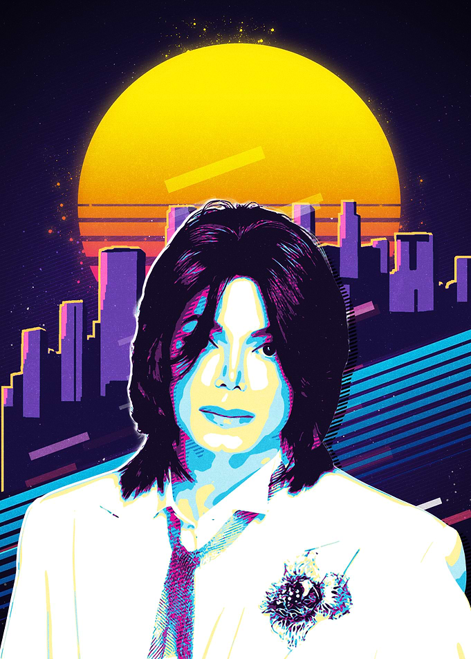 Michael Jackson Retro Art