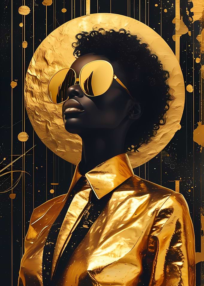 Golden Woman Portrait