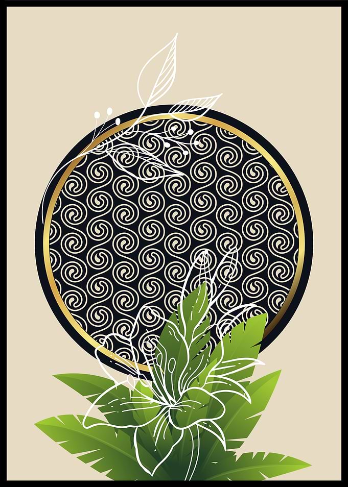 Floral Circle Art Print