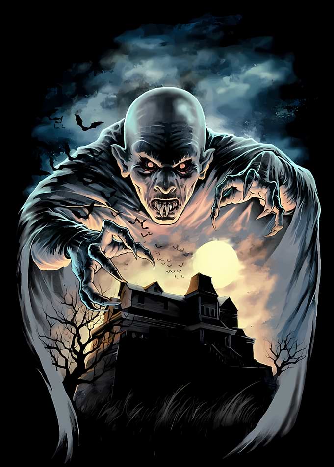 Vampire Horror Illustration