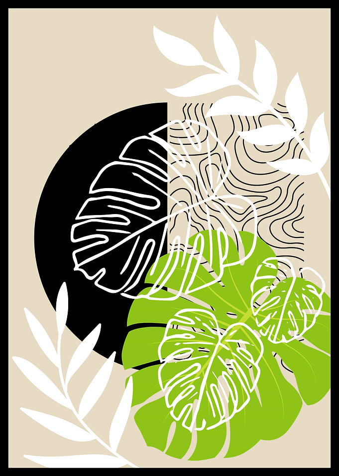 Tropical Leaf Abstract Art