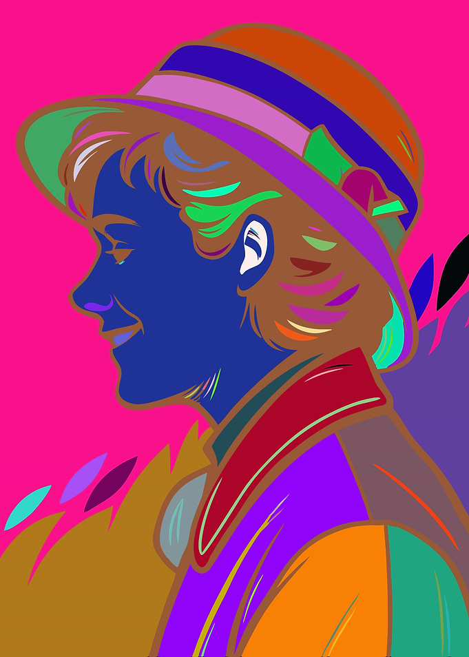 Colorful Portrait in Hat