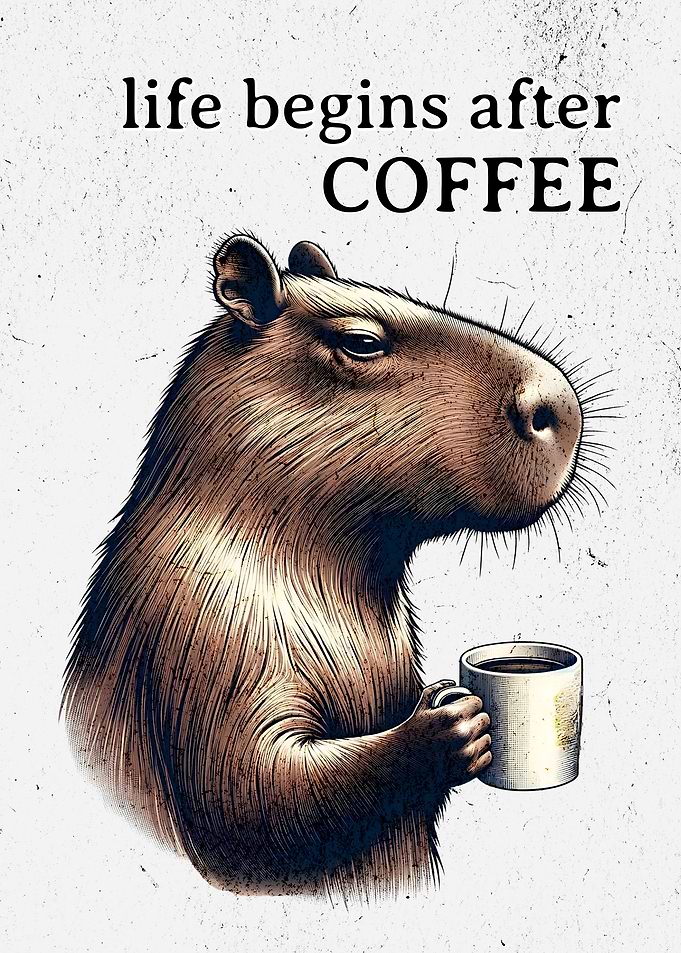 Funny Capybara Coffee