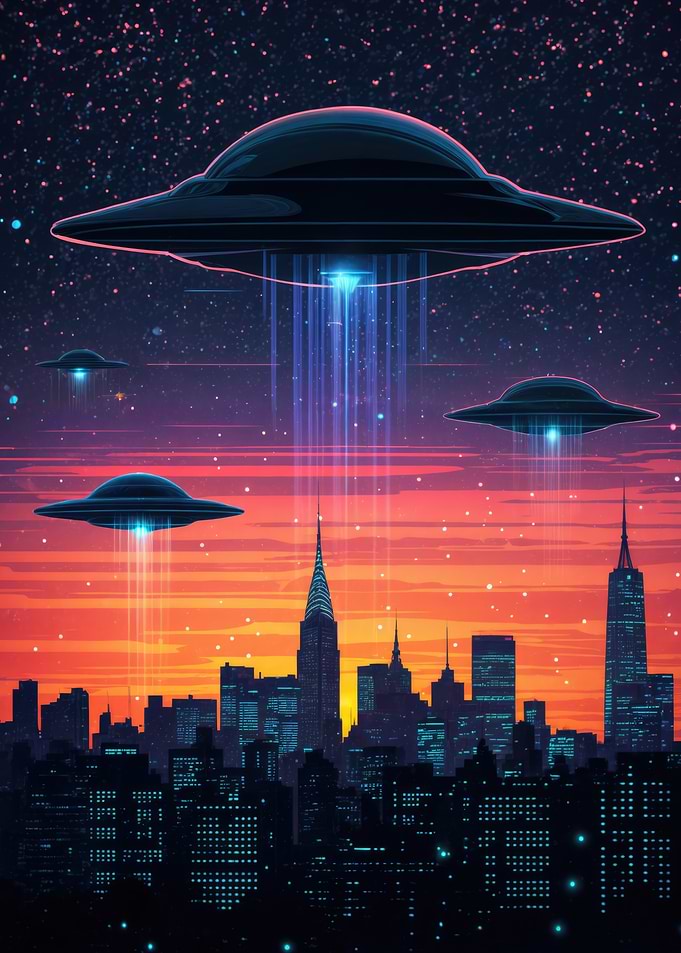 Alien Mothership Over The City