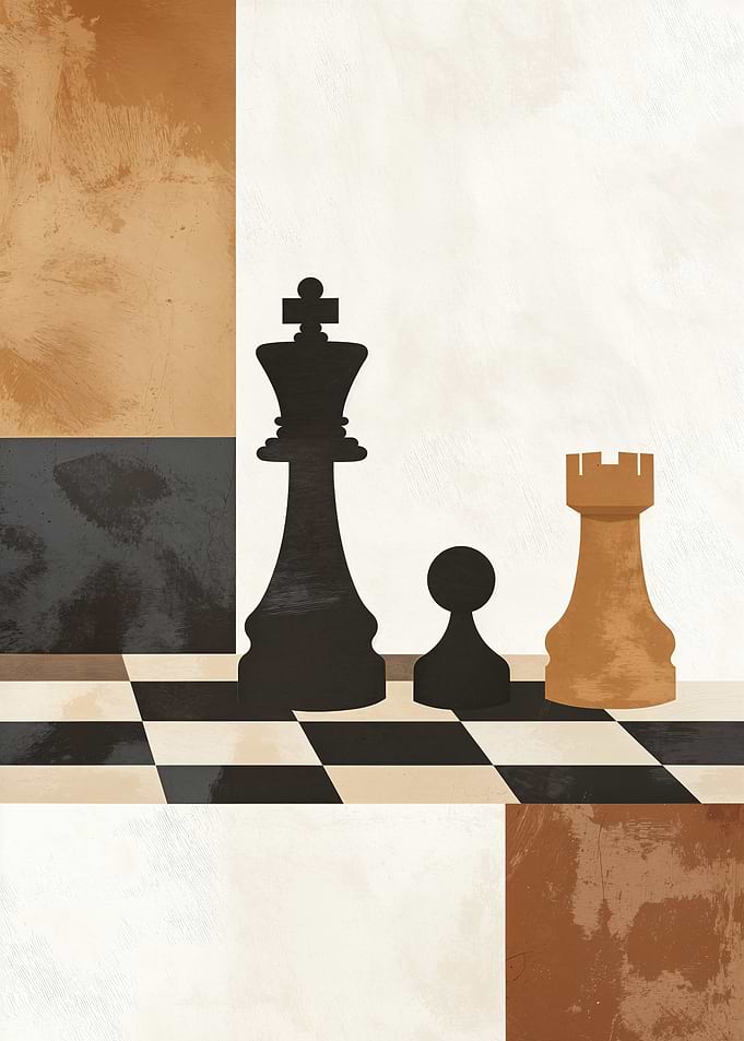 Chess Pieces Minimalist Art