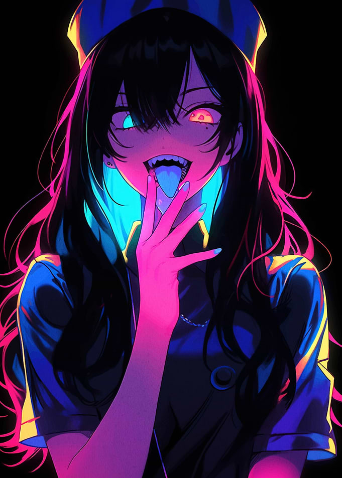 Neon Anime Girl