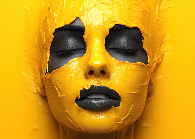 Yellow Paint Face