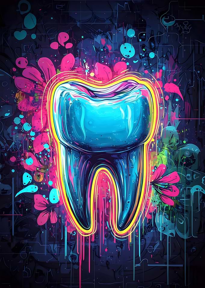 Neon Graffiti Tooth