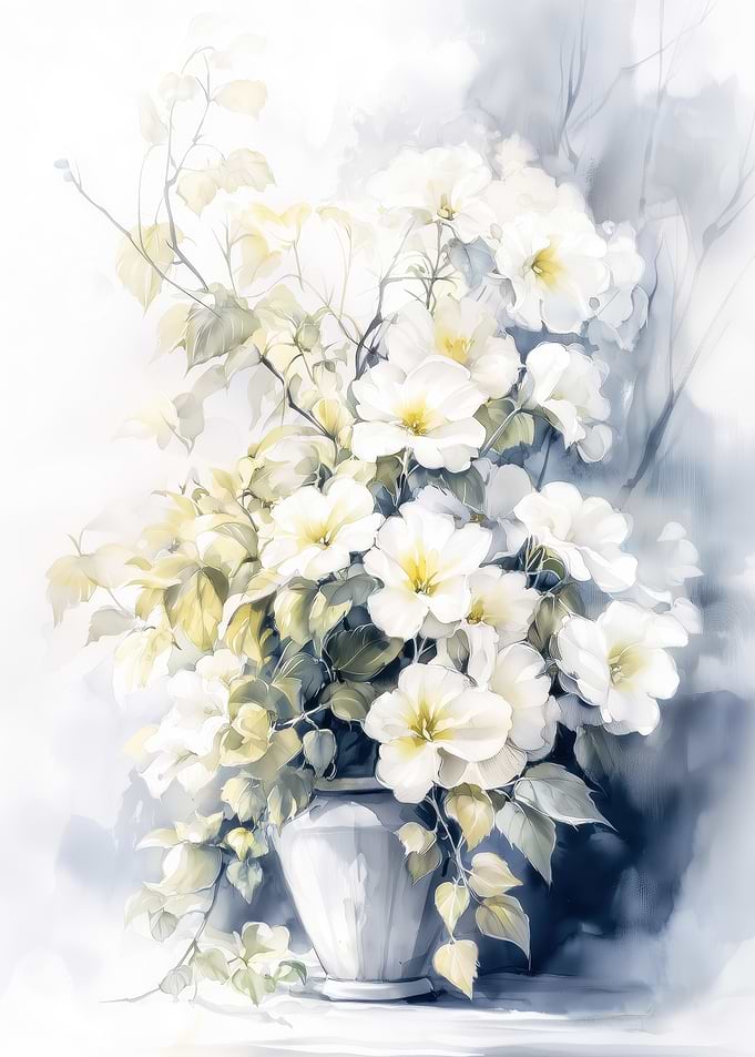 Flower White Ajisai